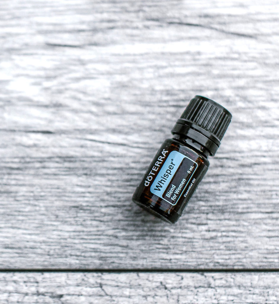doTERRA whisper essential oil bottle lying flat