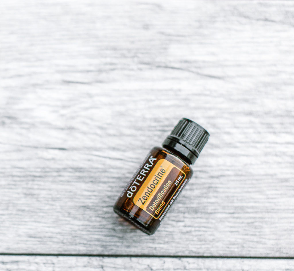 doTERRA zendocrine essential oil bottle lying flat
